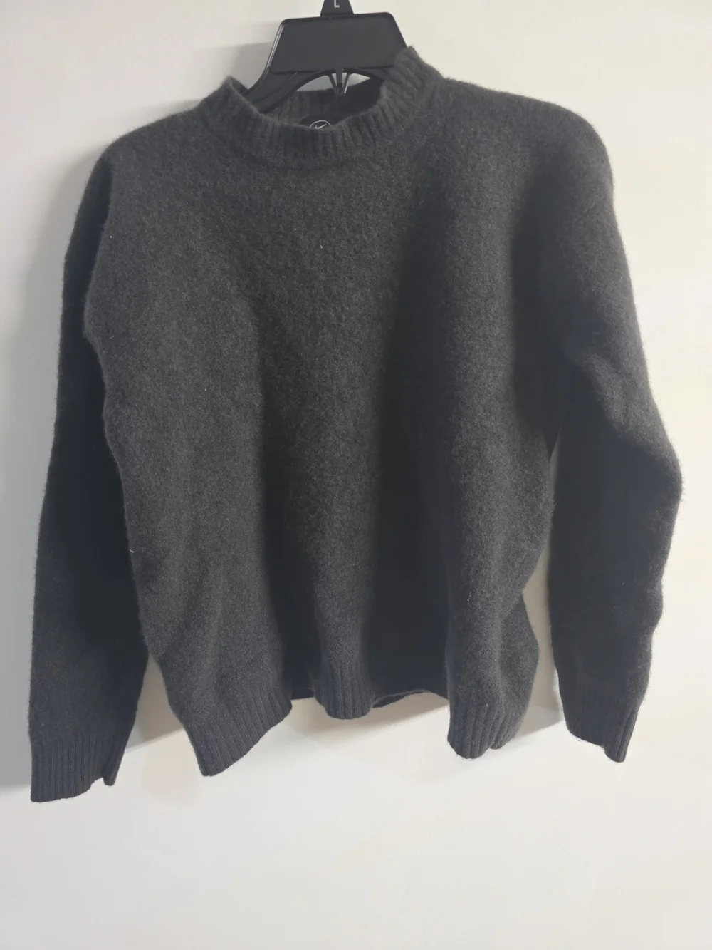 Vintage 90s Nike Golf Sweater Womens XL 100% Lambswool Black Hong Kong Swoosh